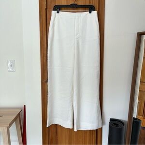 Banana Republic White Wide Leg Trousers